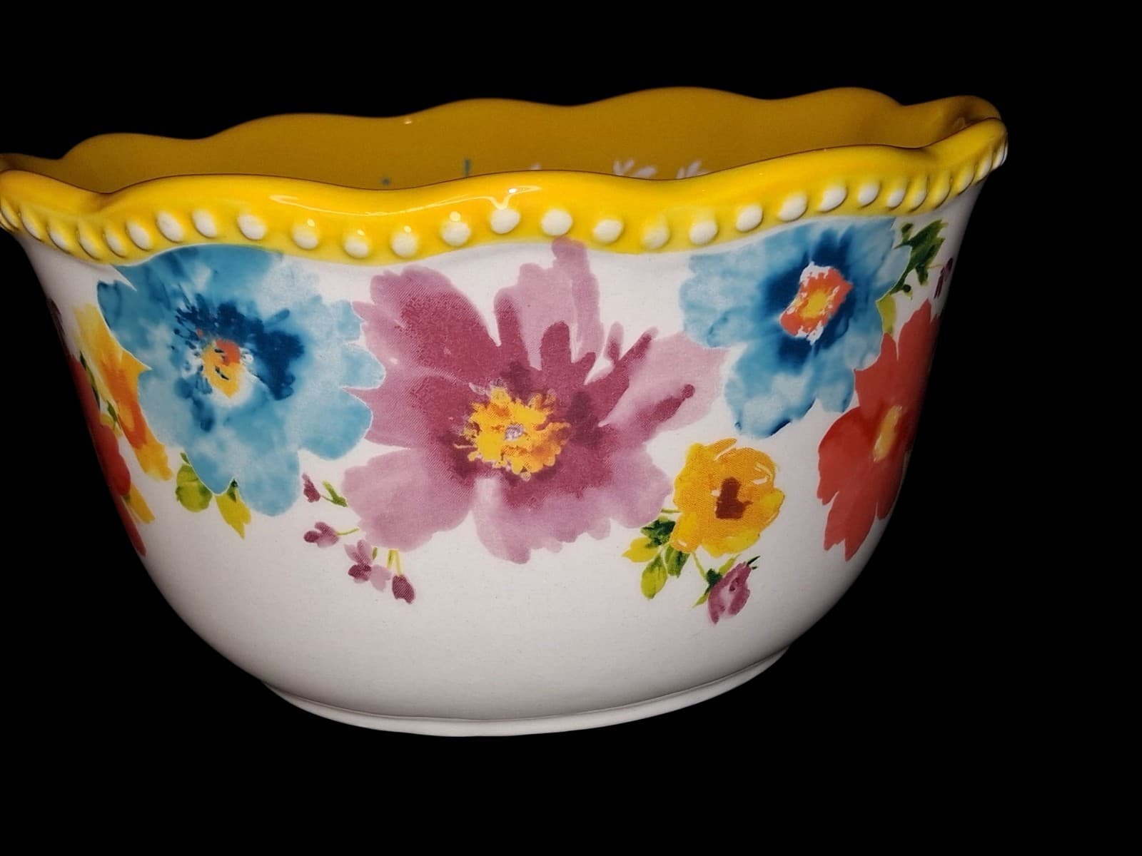Pioneer Woman Sweet Rose Sentiment 6" Stoneware Bowl - Thumbnail 2