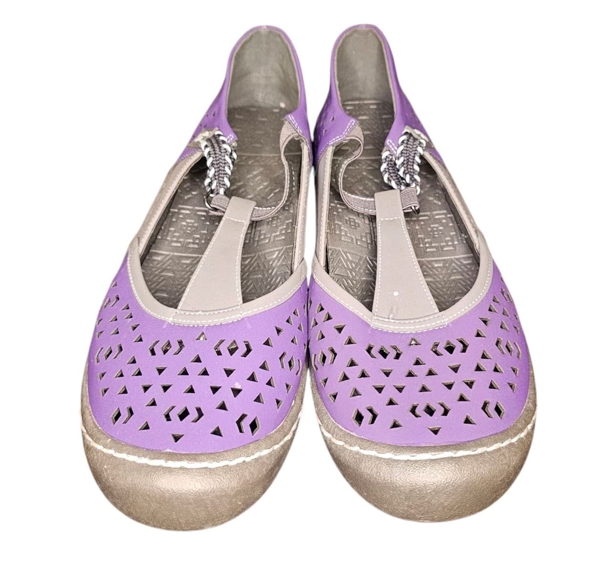Muk-Lucks Samantha Sandal Closed Toe Womans Size 10 Purple - Thumbnail 2