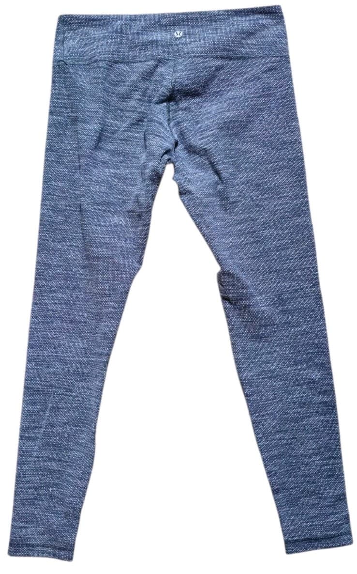 Lululemon Wunder Under High Rise Leggings Size 8 Textured Grey Black - Thumbnail 5