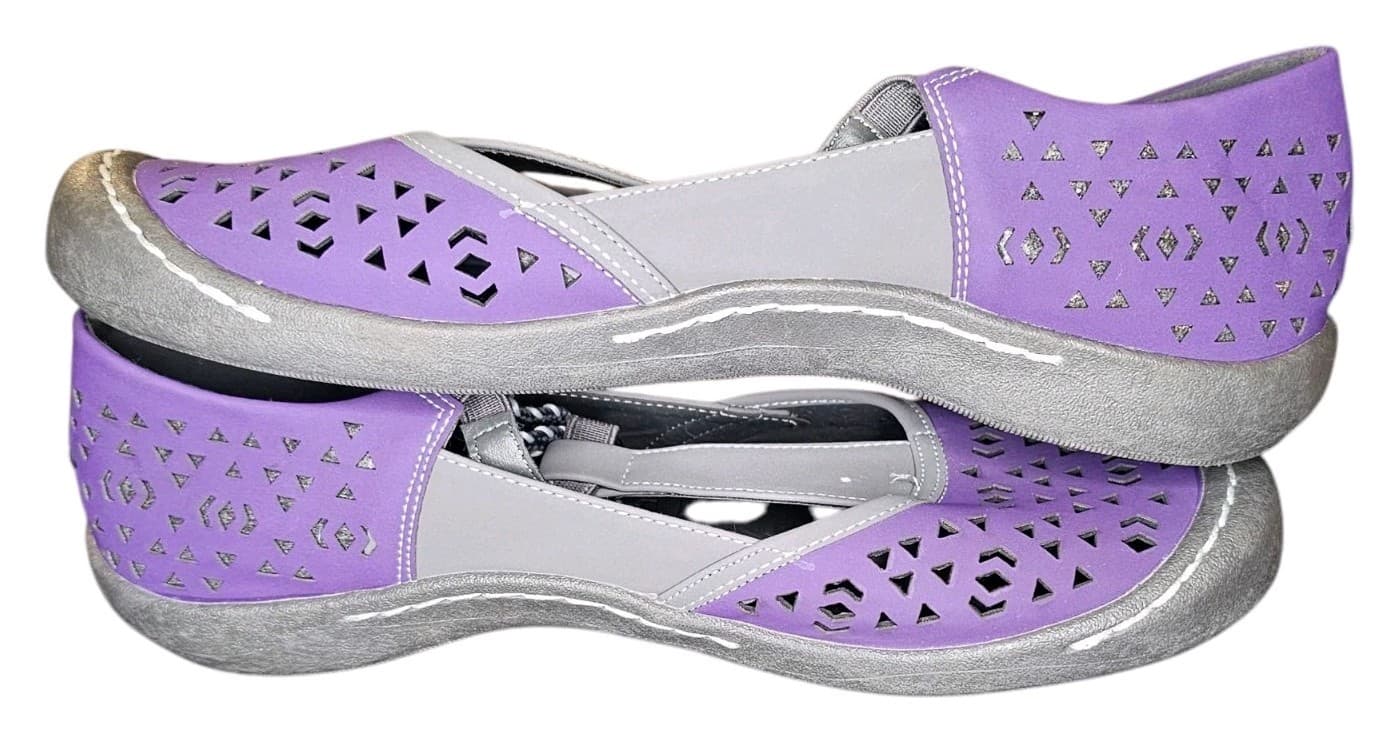 Muk-Lucks Samantha Sandal Closed Toe Womans Size 10 Purple - Thumbnail 7
