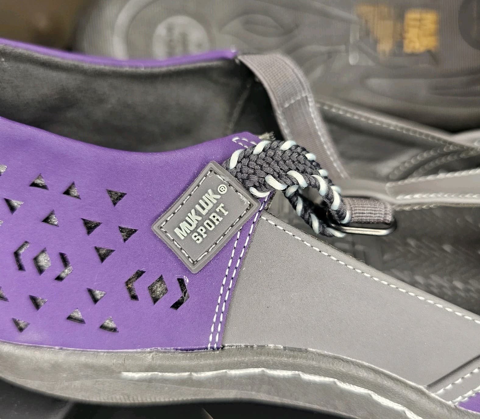 Muk-Lucks Samantha Sandal Closed Toe Womans Size 10 Purple - Thumbnail 13