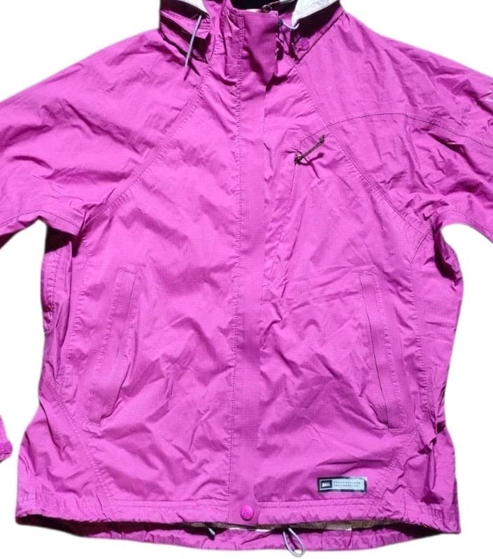 REI E1 Elements Rain Jacket Purple Woman's Size Small - Thumbnail 3