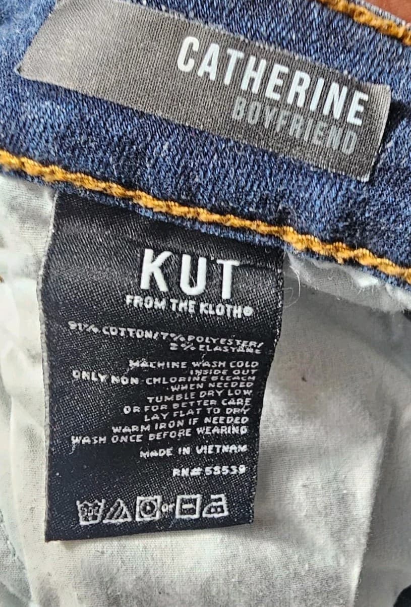 Kut From The Kloth Catherine Boyfriend Jeans Womans Size 6 - Thumbnail 9