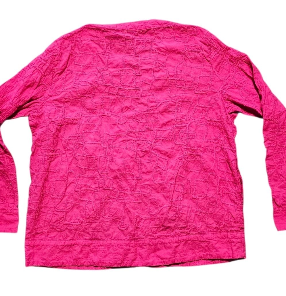 Focus Casual Life Pink Textured Front Zip Jacket Womans Size 5 - Thumbnail 8