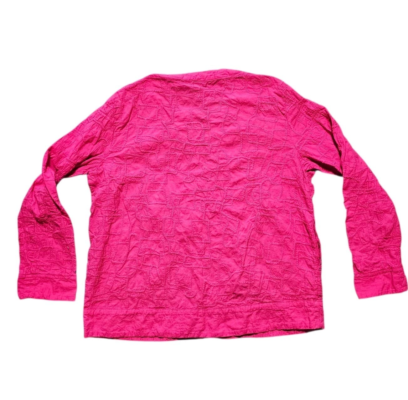 Focus Casual Life Pink Textured Front Zip Jacket Womans Size 5 - Thumbnail 7