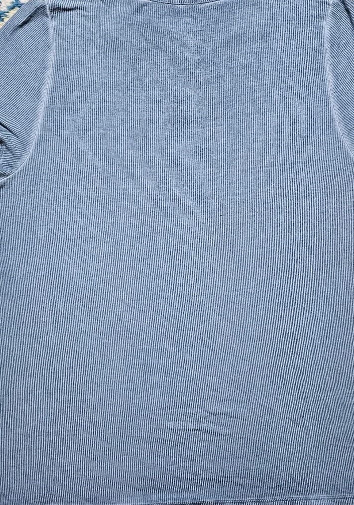 American Eagle AE Soft Rib Blue V Neck T Shirt Sz XL Womens Short Sleeve - Thumbnail 8