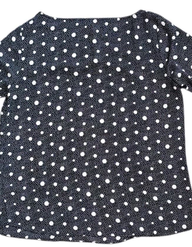 ​Talbots Petite MP Polka Dot Blouse - Classic Navy & White Professional Top - Thumbnail 7