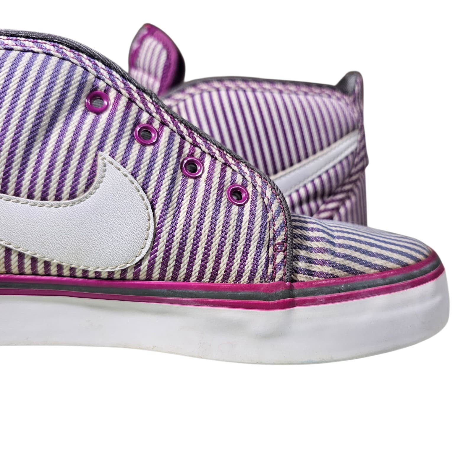 Nike Womens Toki Canvas 434173-500 Purple Bold Berry Mid Top Sneaker Size 5.5 - Thumbnail 8