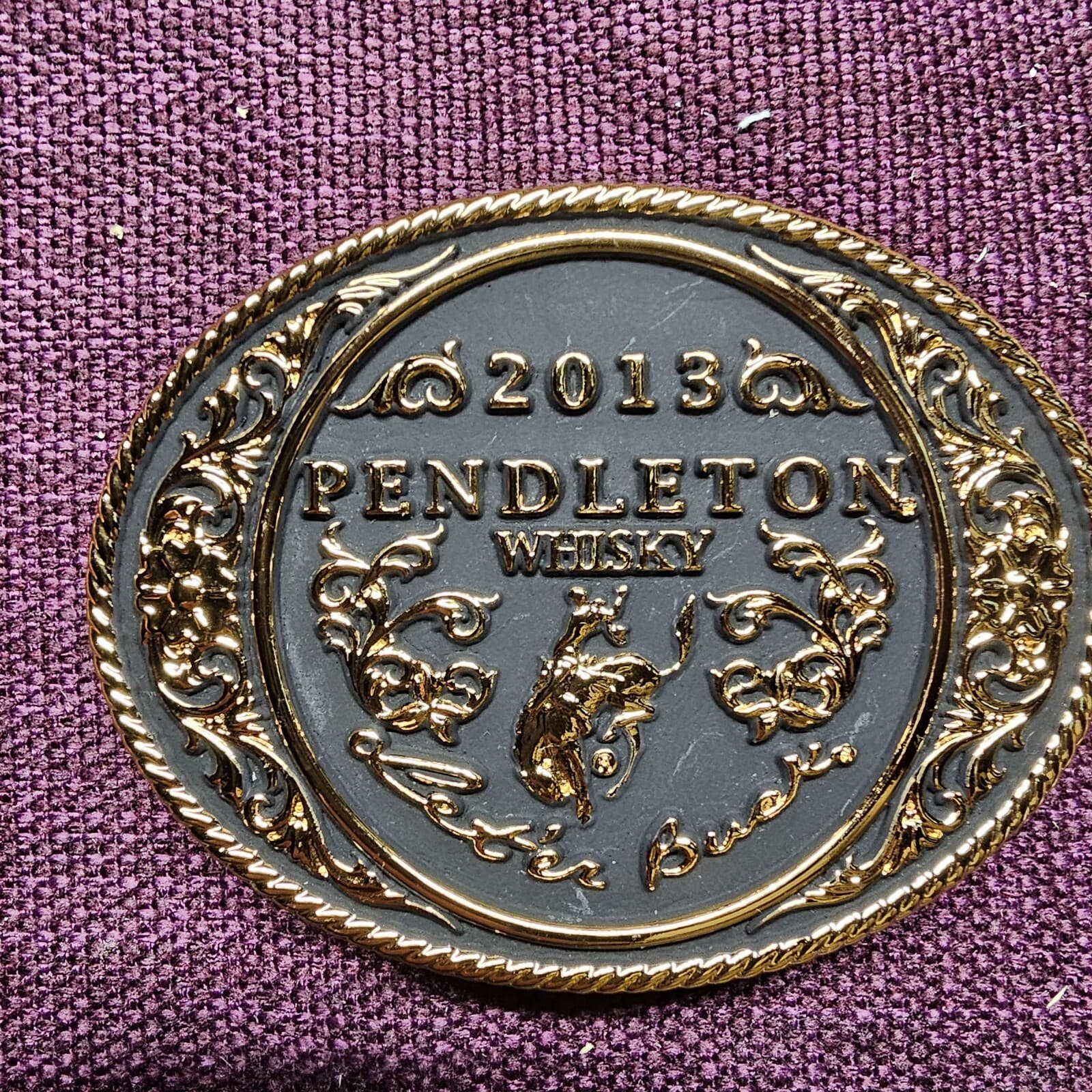 2013 Pendleton Whiskey Let'er Buck Rodeo Belt Buckle By Montana Silversmiths