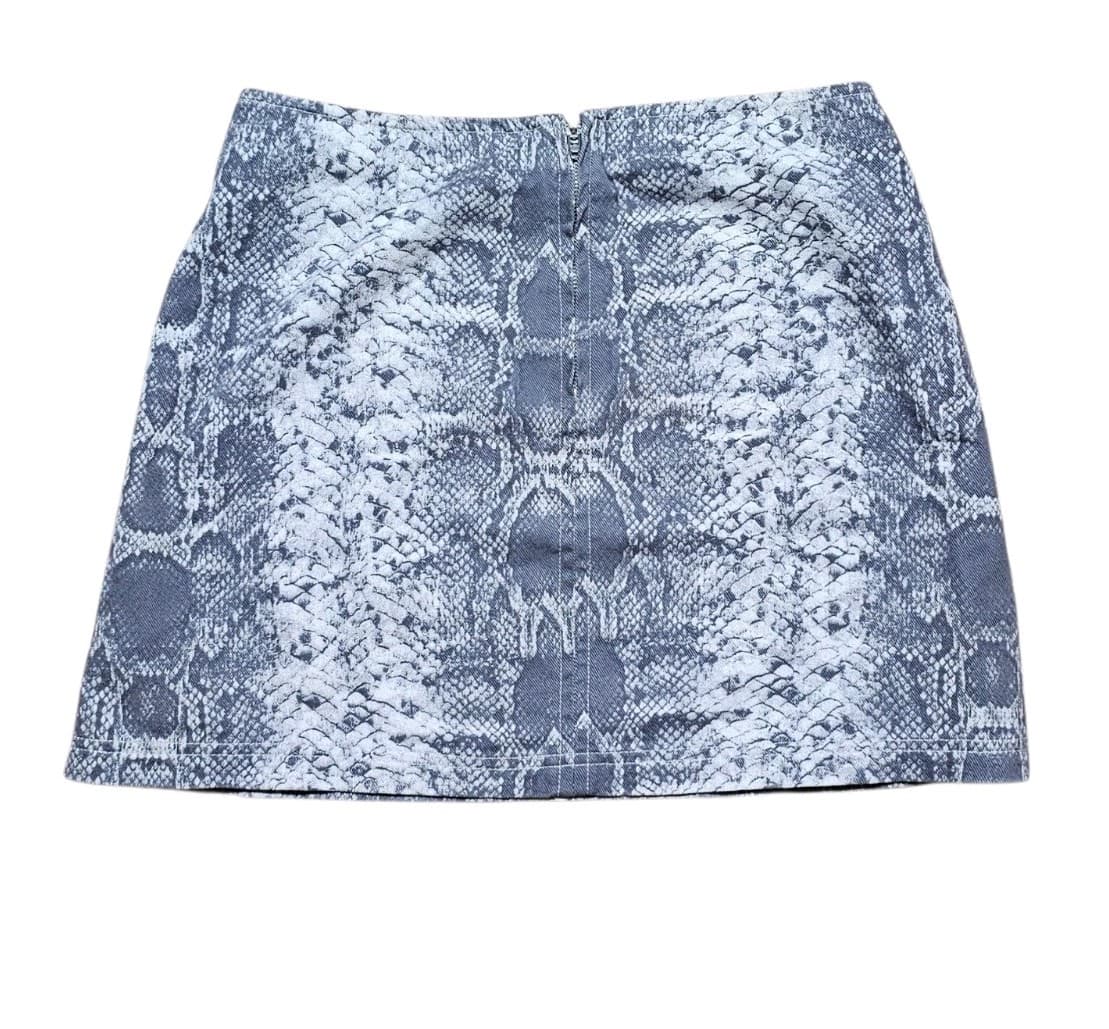 BDG Urban Outfitters Womens Snakeskin Back-Zip Cotton Mini Skirt Size Medium - Thumbnail 5