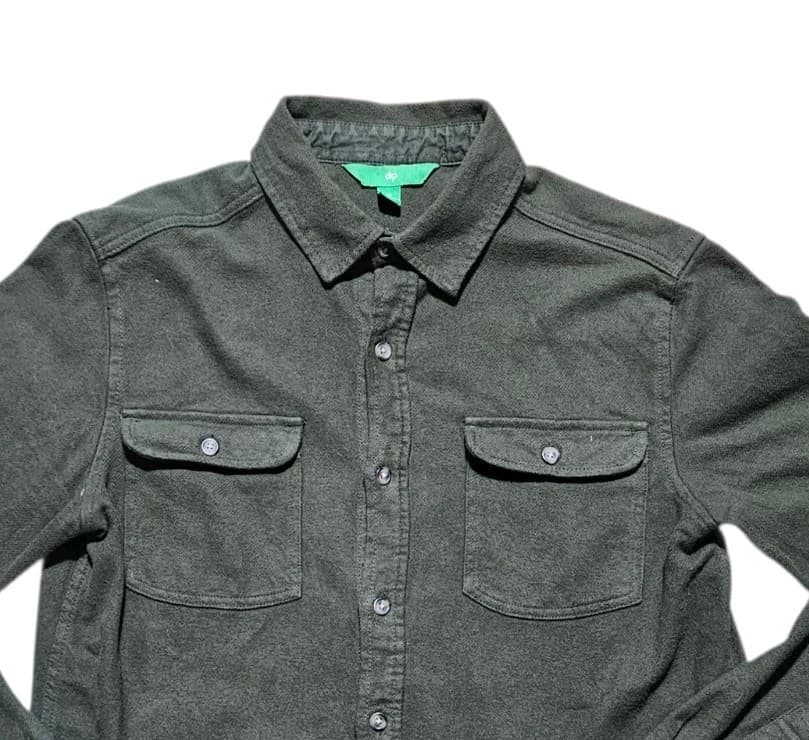 Dip Brand Green Button Down 100% Cotton Shirt Mens Size M - Thumbnail 2