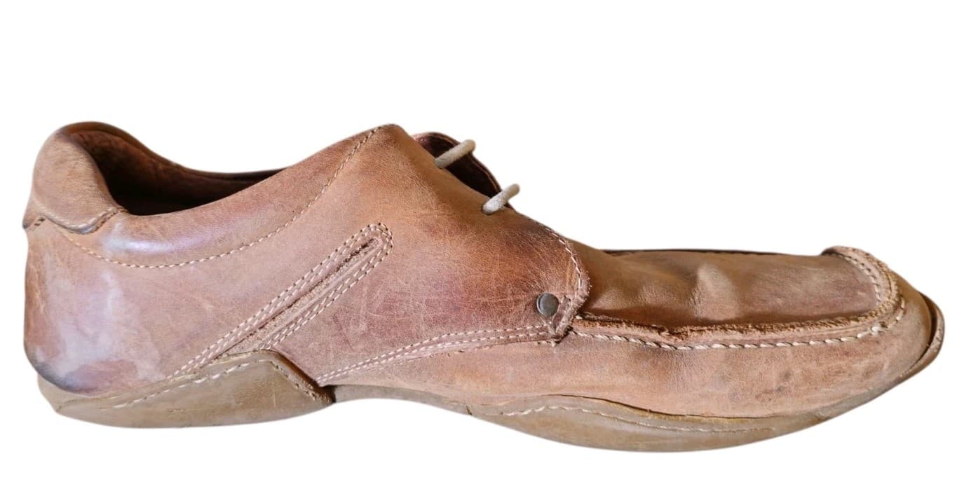 Vintage Nushu Brown Leather Shoes Wallabee Style Rare Mens Size 10 - Thumbnail 8