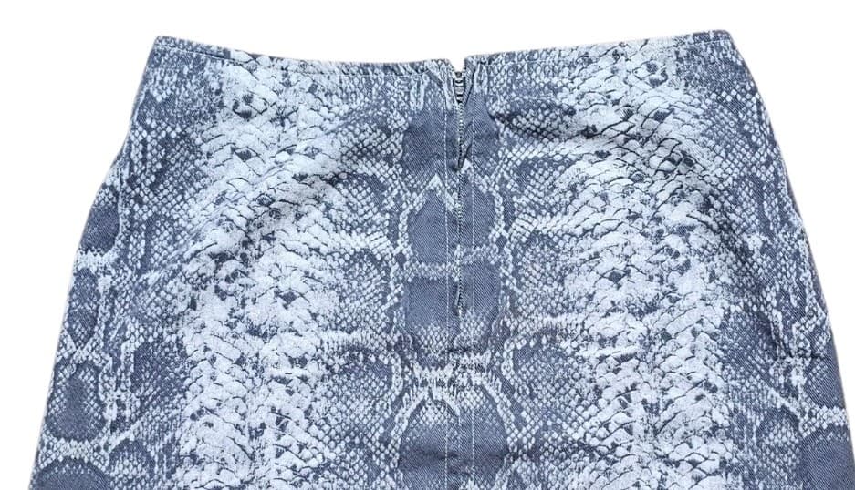 BDG Urban Outfitters Womens Snakeskin Back-Zip Cotton Mini Skirt Size Medium - Thumbnail 4