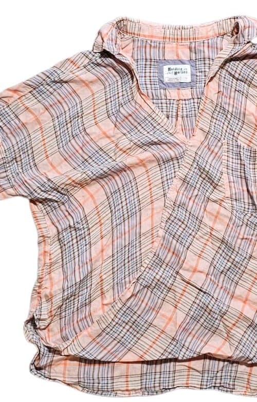 Anthropologie Holding Horses Plaid Blouse Womans Size 12 - Thumbnail 4