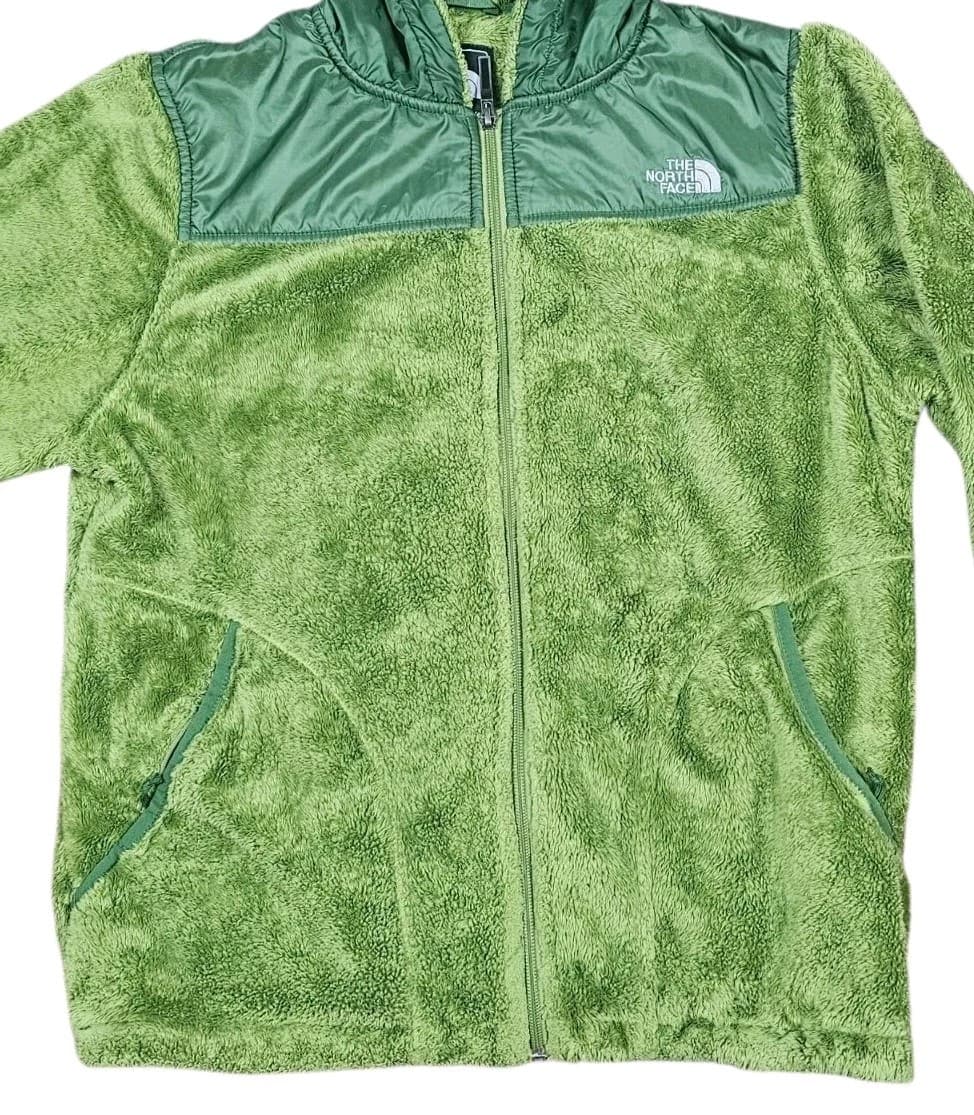 North Face Woman Large Green Fleece Jacket - Thumbnail 2