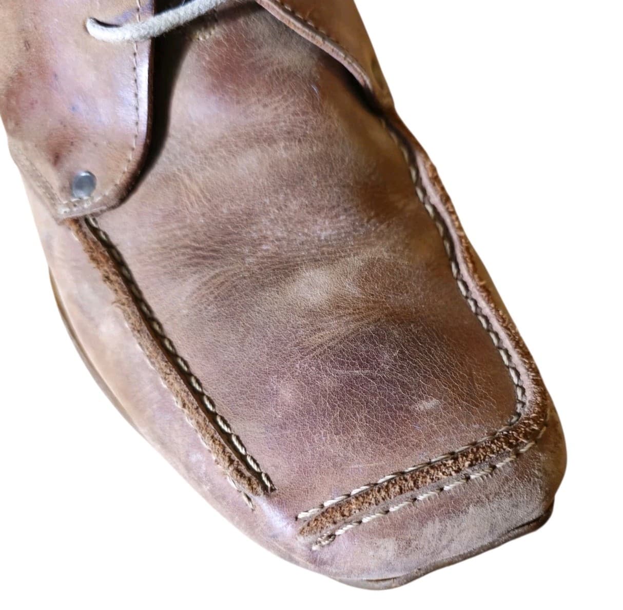 Vintage Nushu Brown Leather Shoes Wallabee Style Rare Mens Size 10 - Thumbnail 10