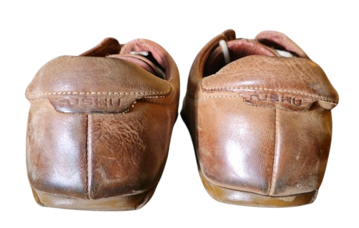 Vintage Nushu Brown Leather Shoes Wallabee Style Rare Mens Size 10 - Thumbnail 3