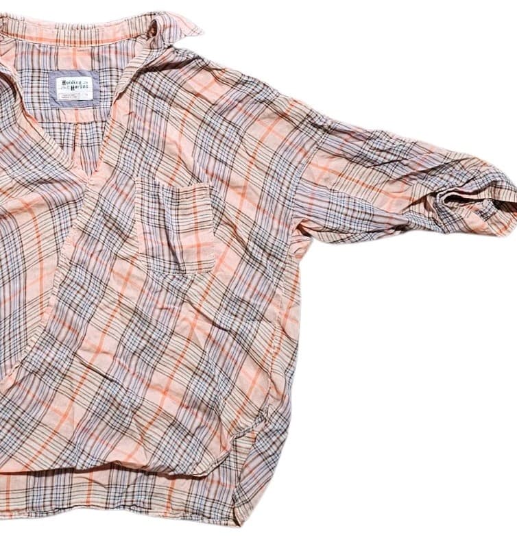 Anthropologie Holding Horses Plaid Blouse Womans Size 12 - Thumbnail 5