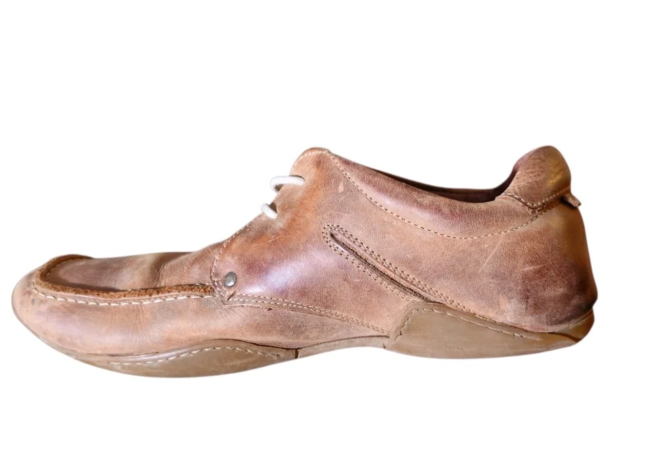 Vintage Nushu Brown Leather Shoes Wallabee Style Rare Mens Size 10 - Thumbnail 7