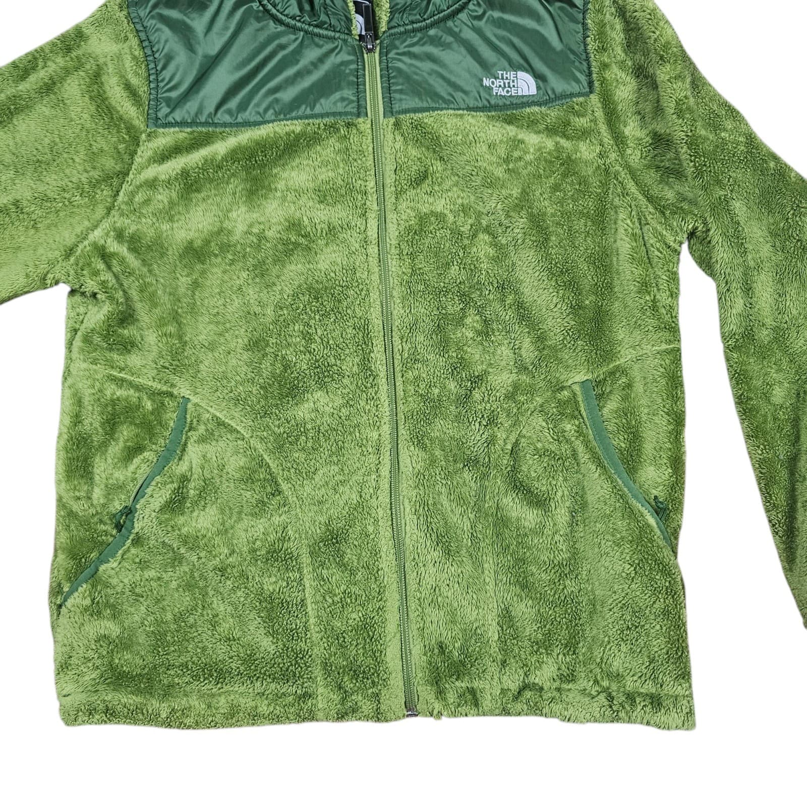 North Face Woman Large Green Fleece Jacket - Thumbnail 5