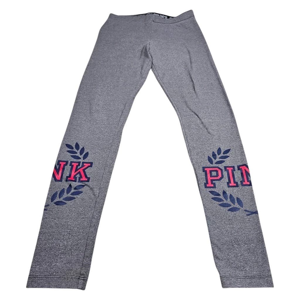 Victoria's Secret Pink Yoga Flat Legging Grey Logo Size Xsmall - Thumbnail 6