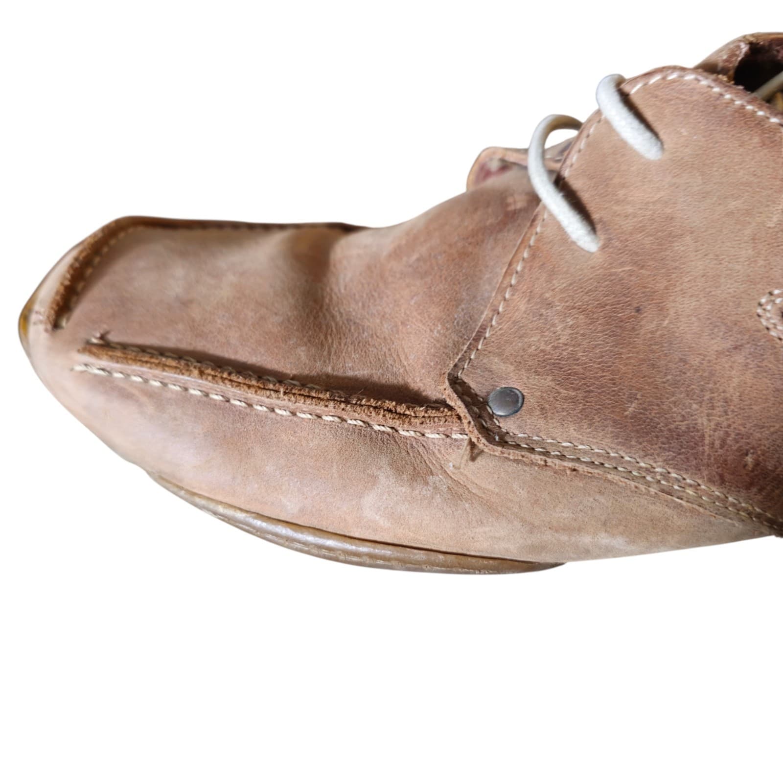 Vintage Nushu Brown Leather Shoes Wallabee Style Rare Mens Size 10 - Thumbnail 14