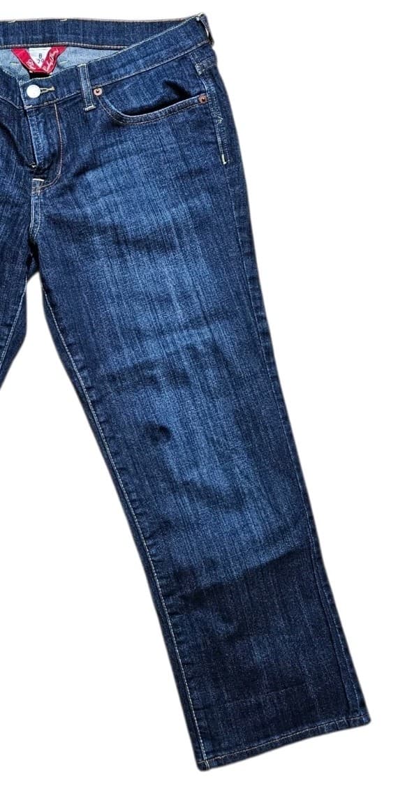 Lucky Brand Sweet N Low Cropped Denim Jeans Women Sz 8 32x24.5 Dark Blue Stretch - Thumbnail 5