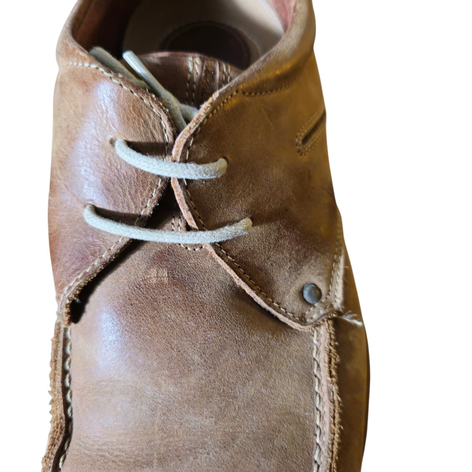 Vintage Nushu Brown Leather Shoes Wallabee Style Rare Mens Size 10 - Thumbnail 13