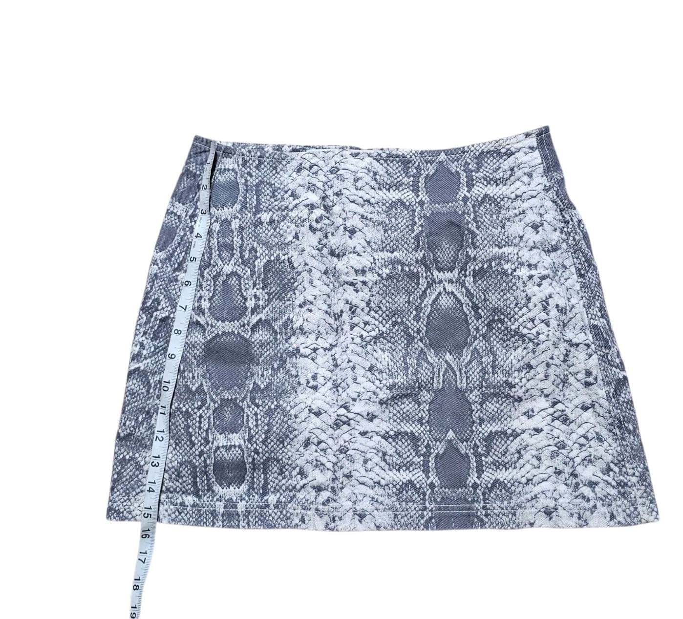 BDG Urban Outfitters Womens Snakeskin Back-Zip Cotton Mini Skirt Size Medium - Thumbnail 7