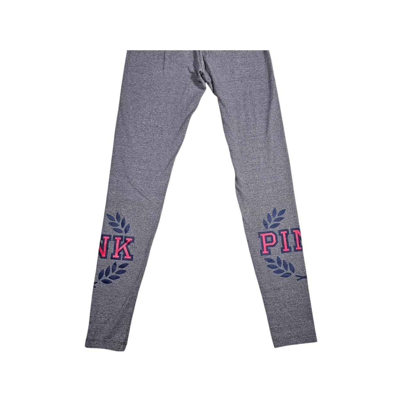 Victoria's Secret Pink Yoga Flat Legging Grey Logo Size Xsmall - Thumbnail 10