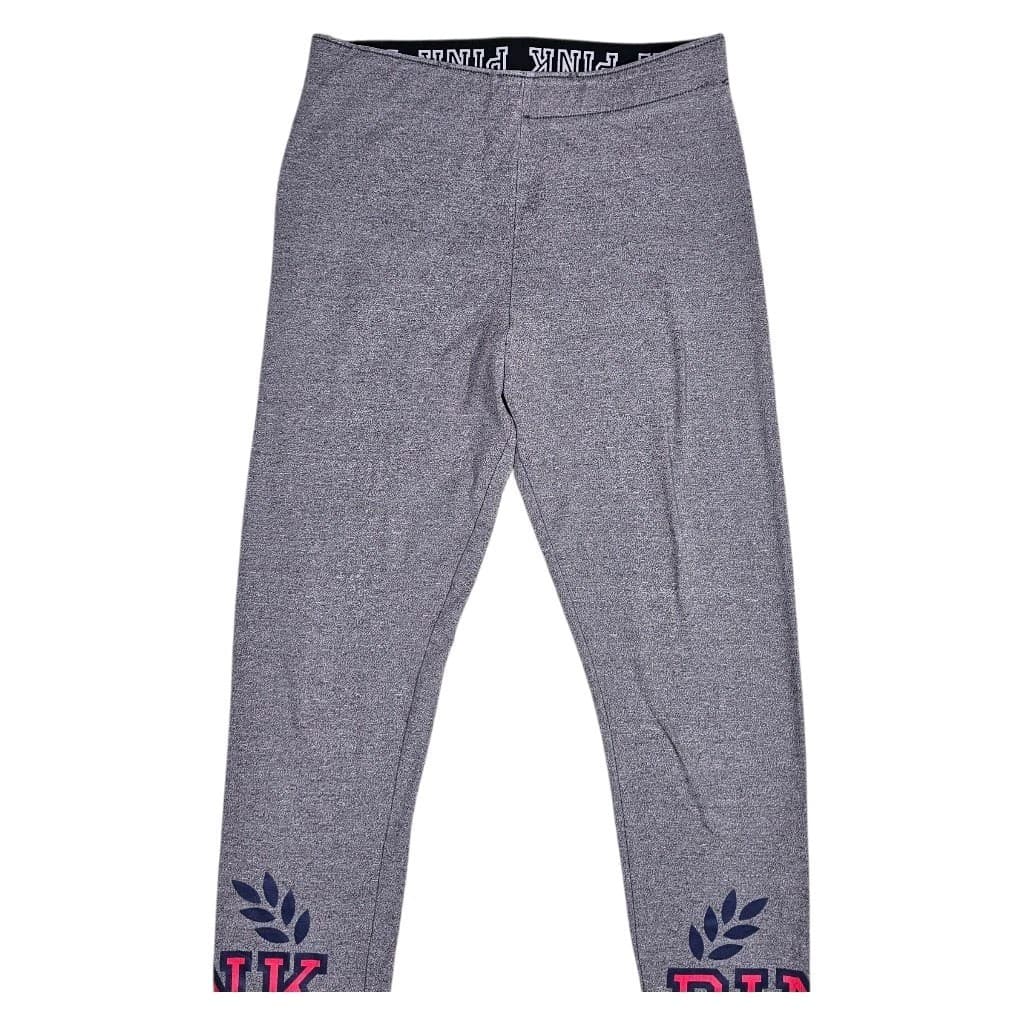 Victoria's Secret Pink Yoga Flat Legging Grey Logo Size Xsmall - Thumbnail 2