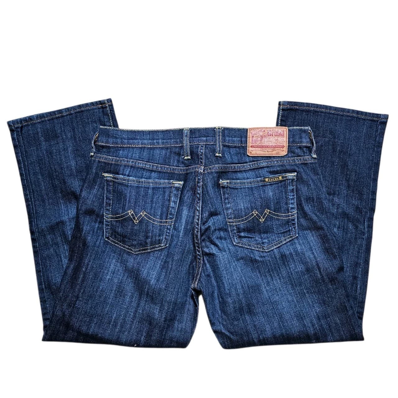 Lucky Brand Sweet N Low Cropped Denim Jeans Women Sz 8 32x24.5 Dark Blue Stretch
