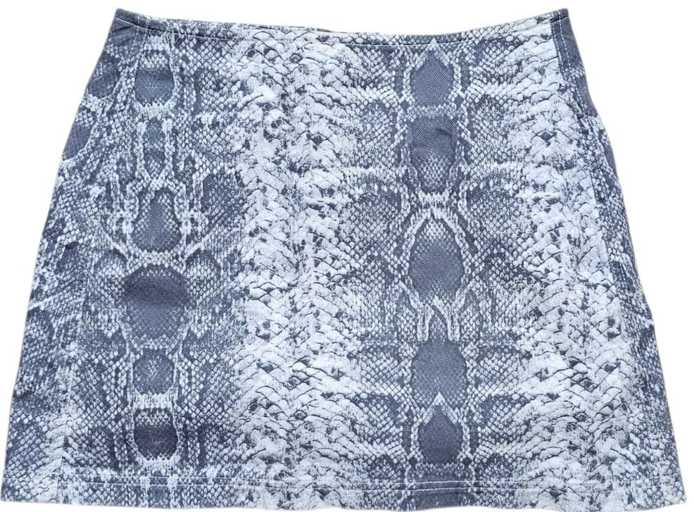 BDG Urban Outfitters Womens Snakeskin Back-Zip Cotton Mini Skirt Size Medium - Thumbnail 2