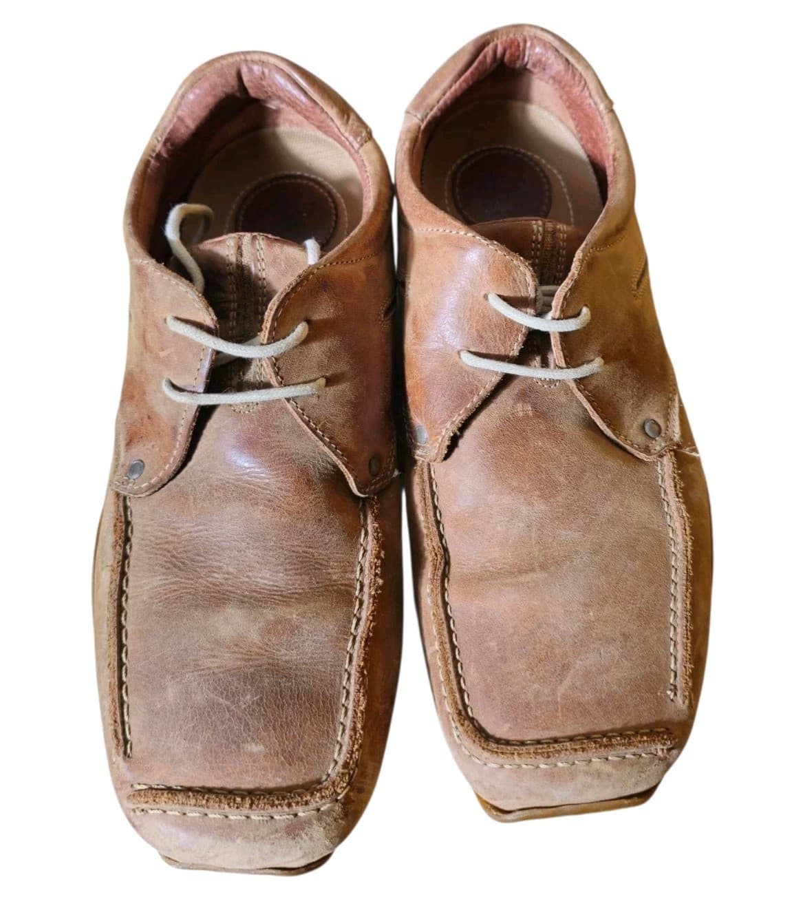 Vintage Nushu Brown Leather Shoes Wallabee Style Rare Mens Size 10 - Thumbnail 6