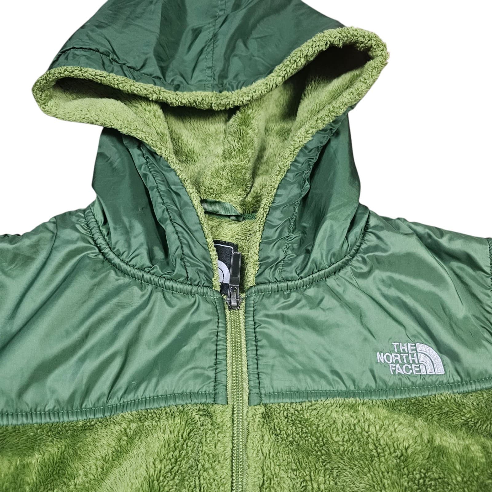North Face Woman Large Green Fleece Jacket - Thumbnail 6
