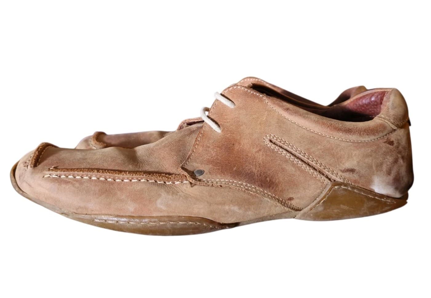 Vintage Nushu Brown Leather Shoes Wallabee Style Rare Mens Size 10 - Thumbnail 2
