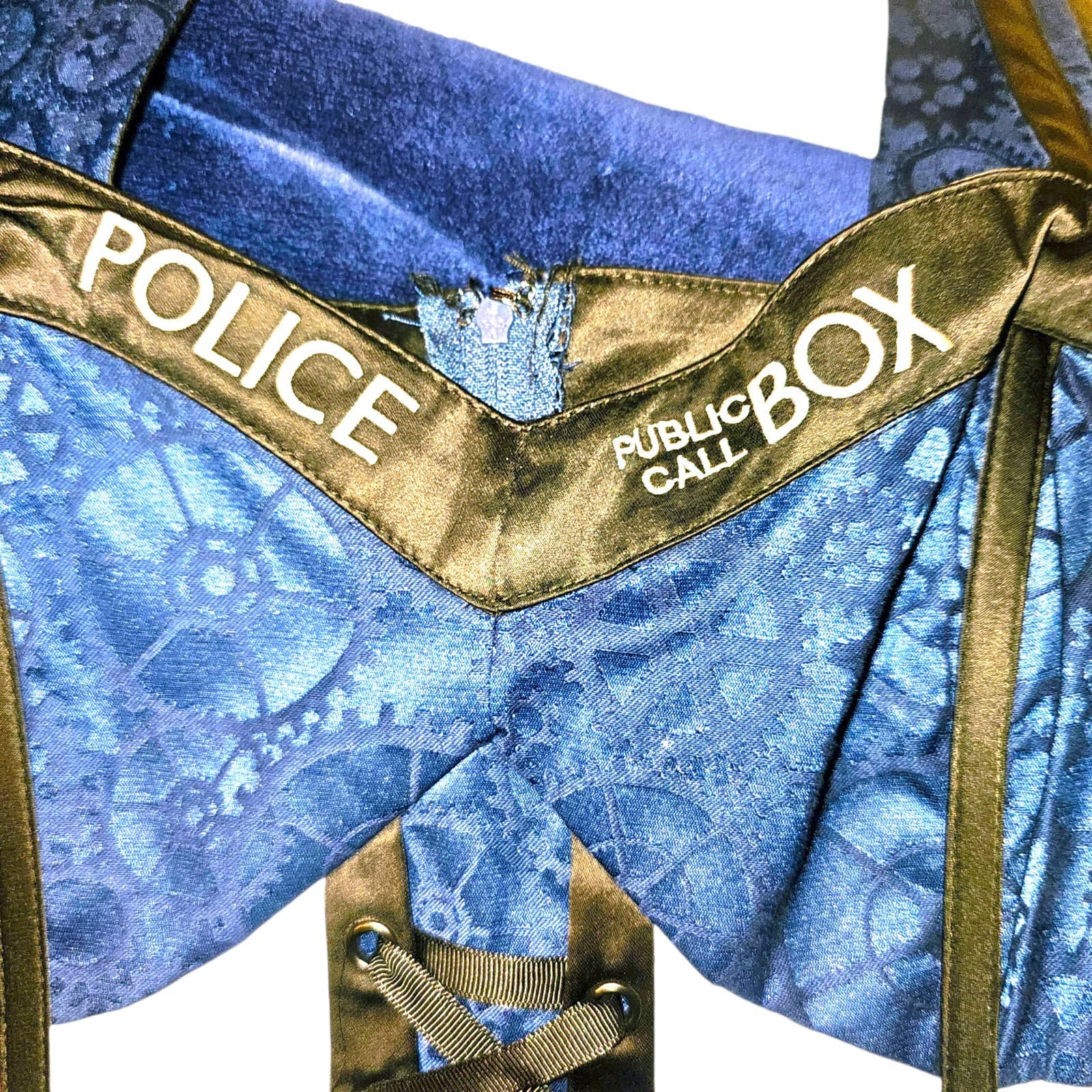Hot Topic BBC Exclusive DR Who Police Public Call Box Dress MD Halloween Cosplay - Thumbnail 6