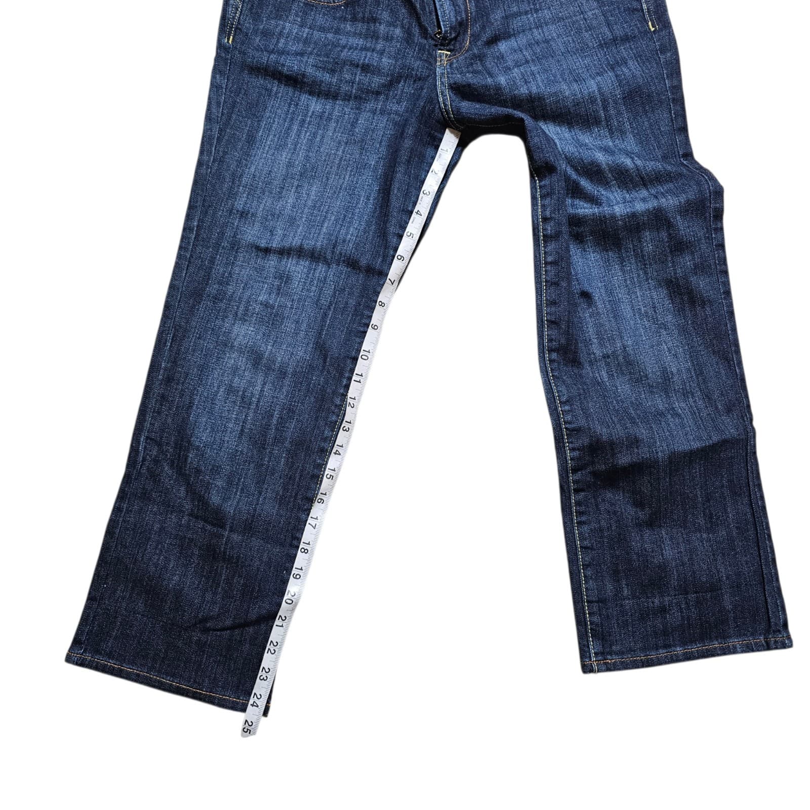 Lucky Brand Sweet N Low Cropped Denim Jeans Women Sz 8 32x24.5 Dark Blue Stretch - Thumbnail 9