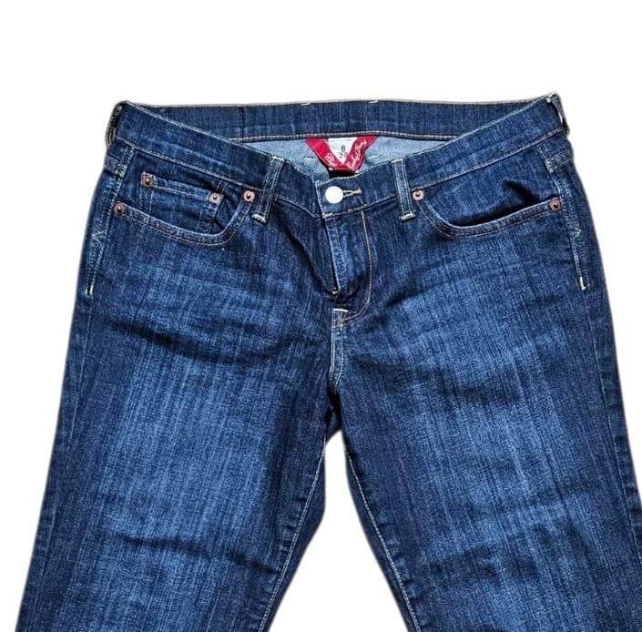 Lucky Brand Sweet N Low Cropped Denim Jeans Women Sz 8 32x24.5 Dark Blue Stretch - Thumbnail 3