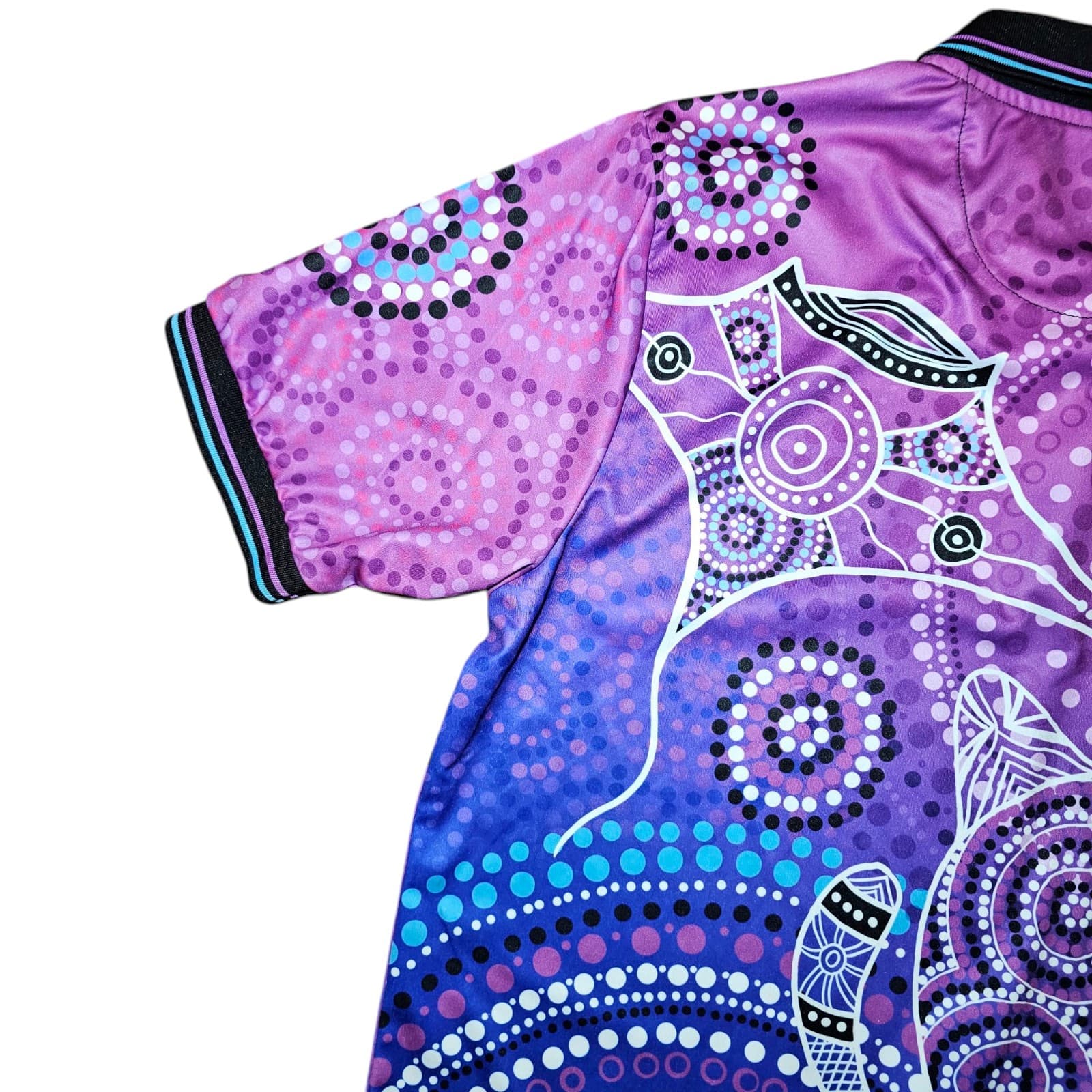 Gwiyaala Art Colorful Large Aboriginal Art Themed Shirt - Thumbnail 14