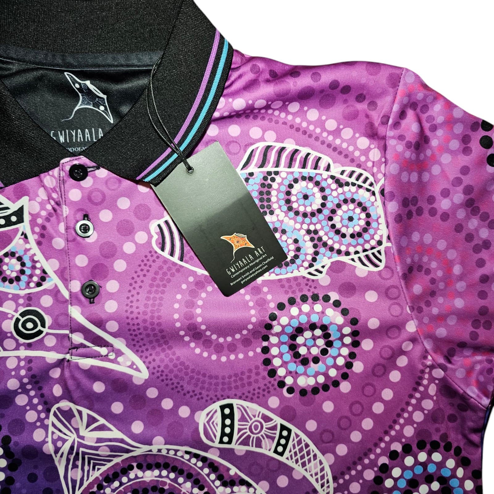 Gwiyaala Art Colorful Large Aboriginal Art Themed Shirt - Thumbnail 2