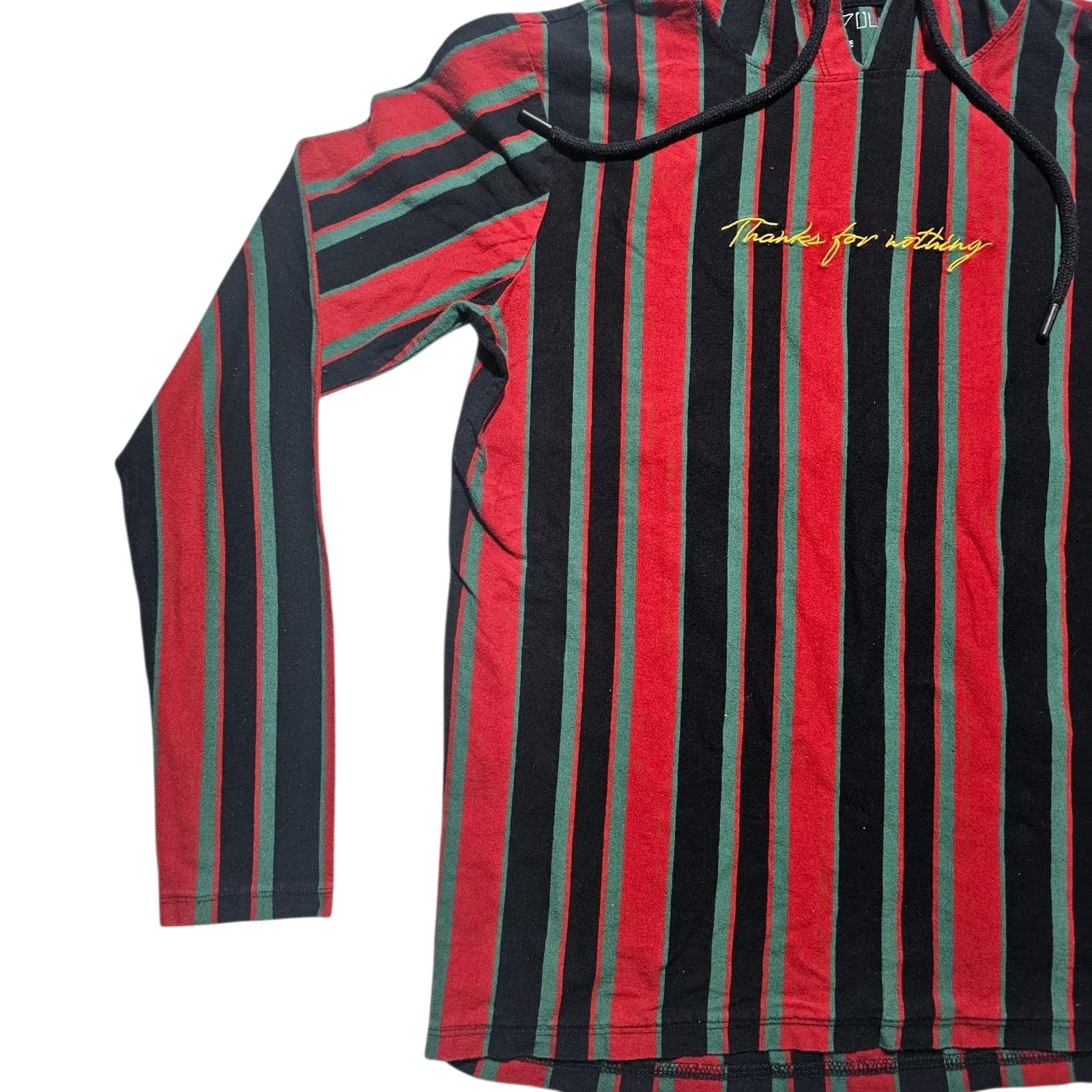 Vox Populi For The People Hooded Long Sleeve Shirt Thanks For Nothing Size Med - Thumbnail 3