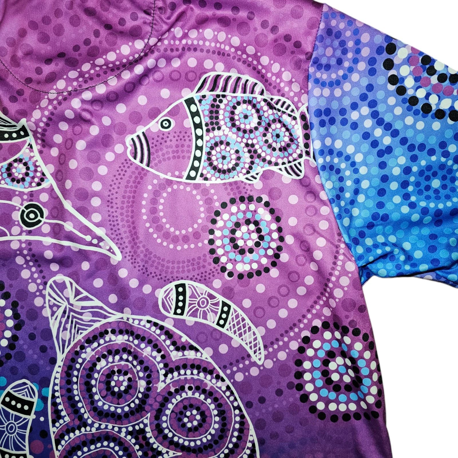 Gwiyaala Art Colorful Large Aboriginal Art Themed Shirt - Thumbnail 12