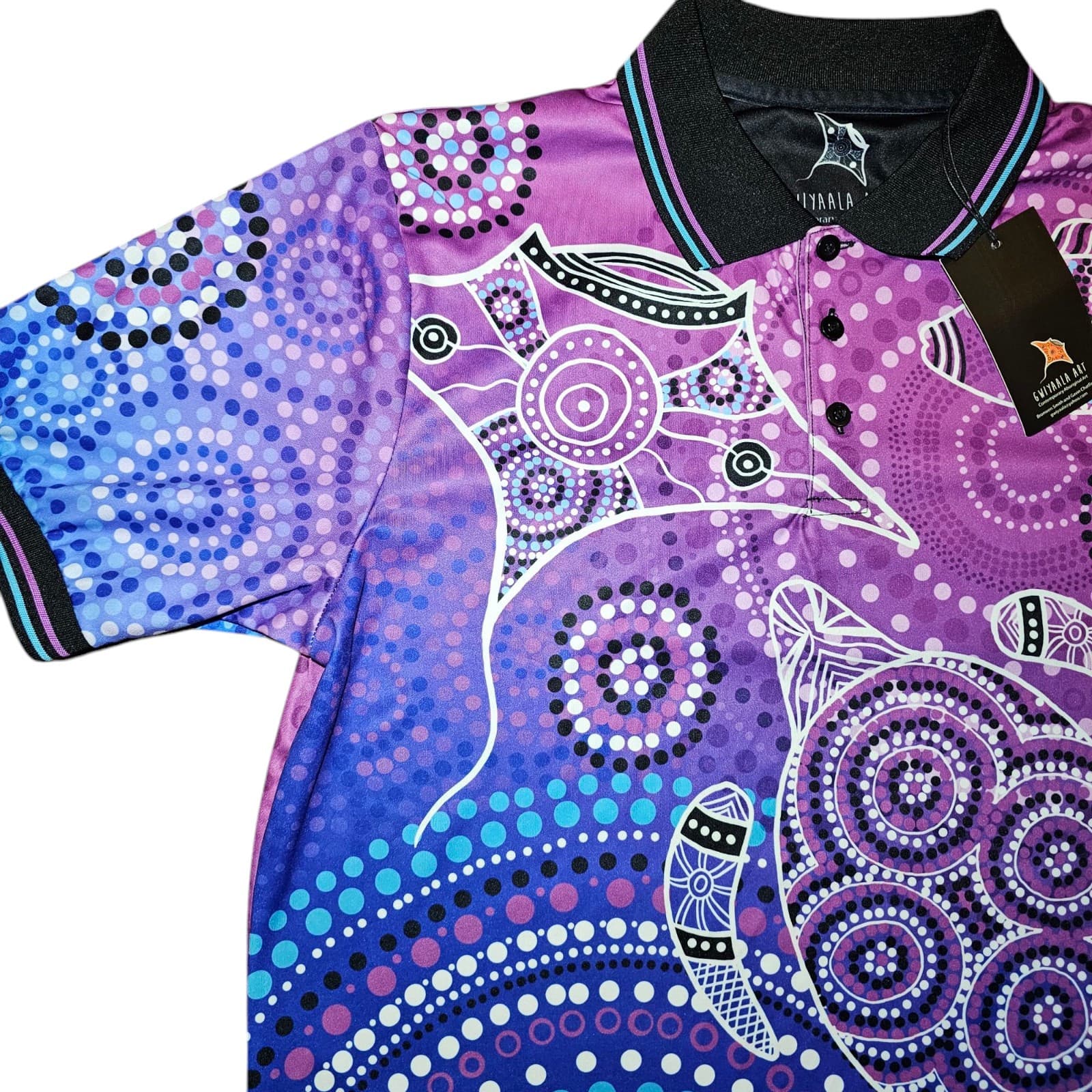 Gwiyaala Art Colorful Large Aboriginal Art Themed Shirt - Thumbnail 3