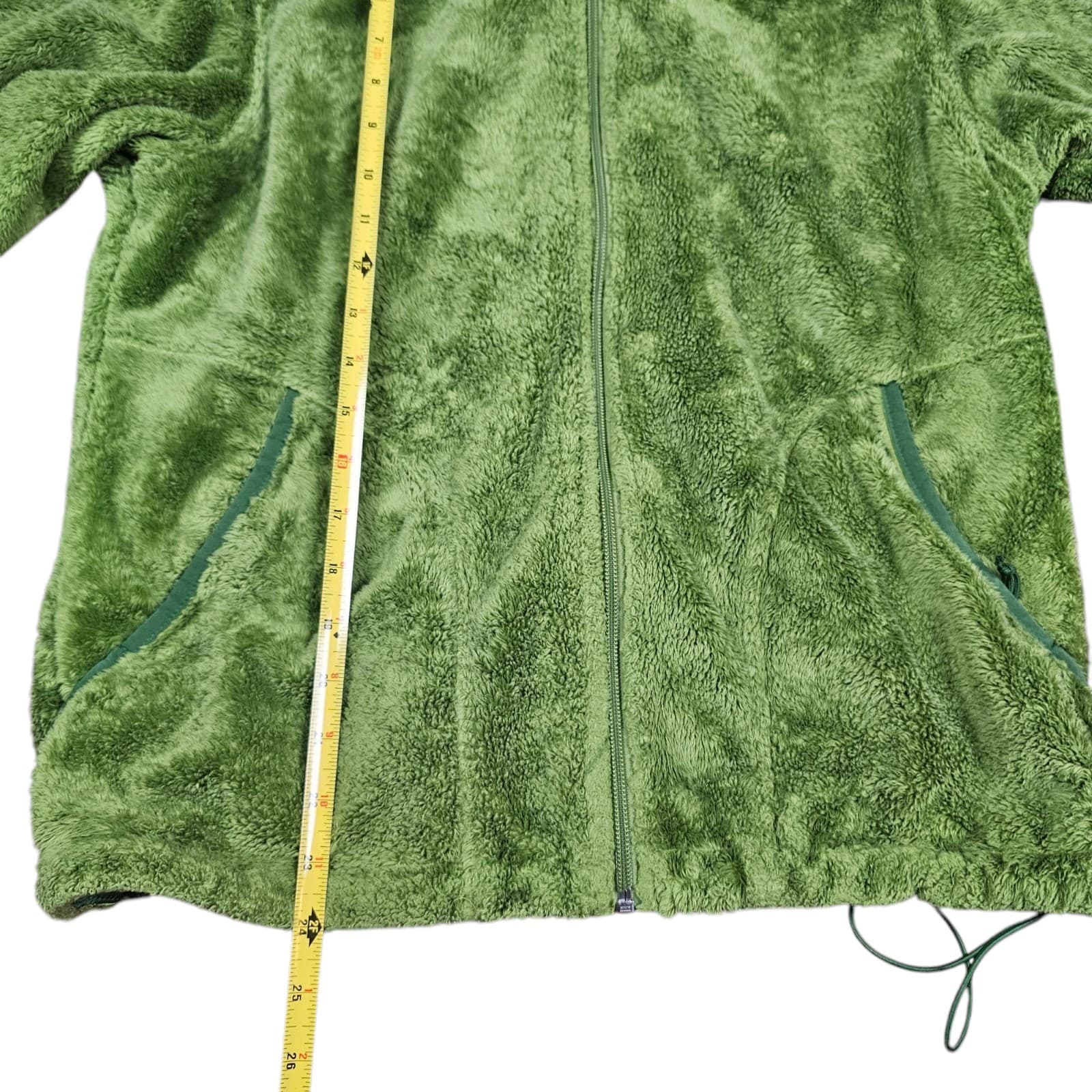 North Face Woman Large Green Fleece Jacket - Thumbnail 16