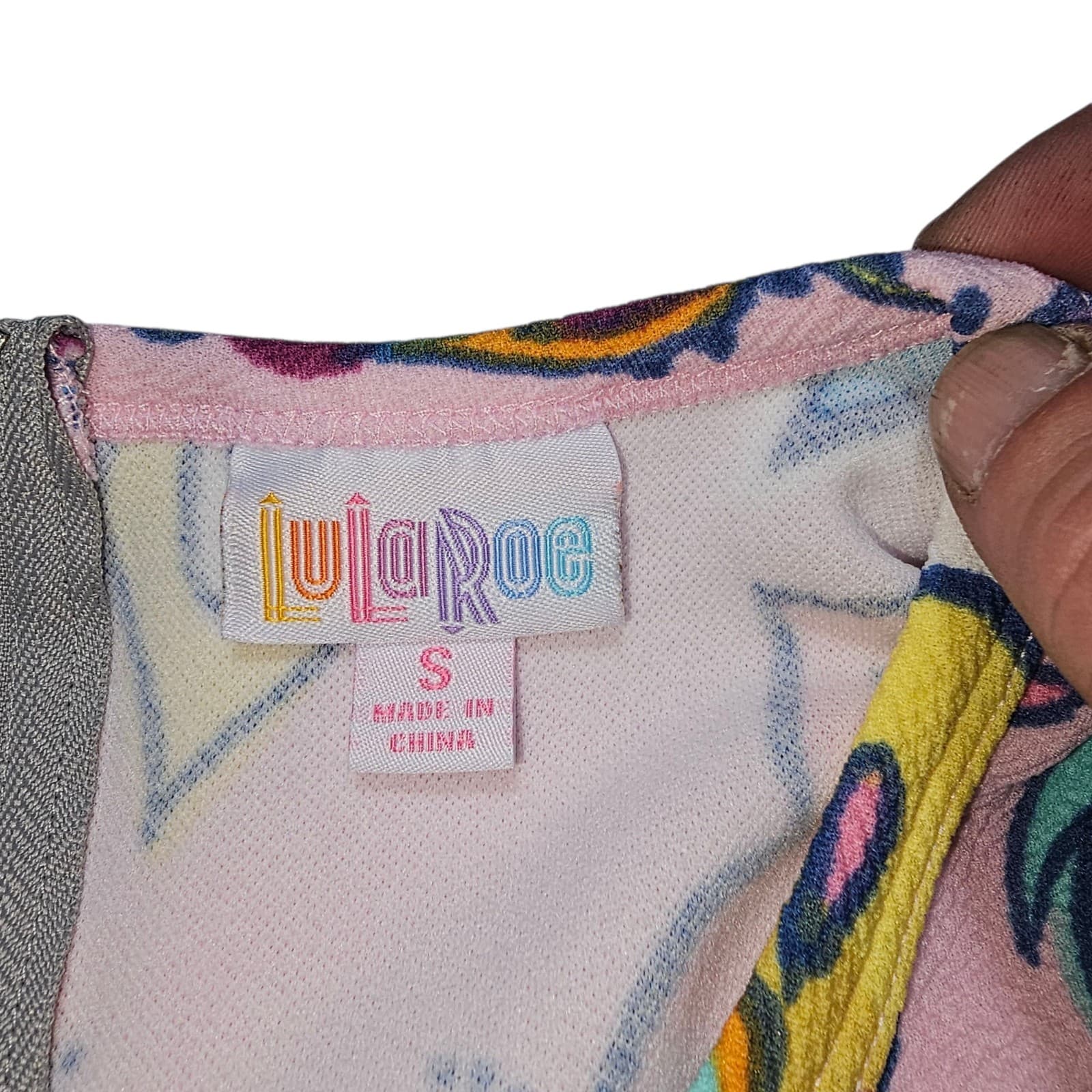 LuLaRoe Amelia Dress Size Small Multi Color Floral Polka Dot - Thumbnail 12