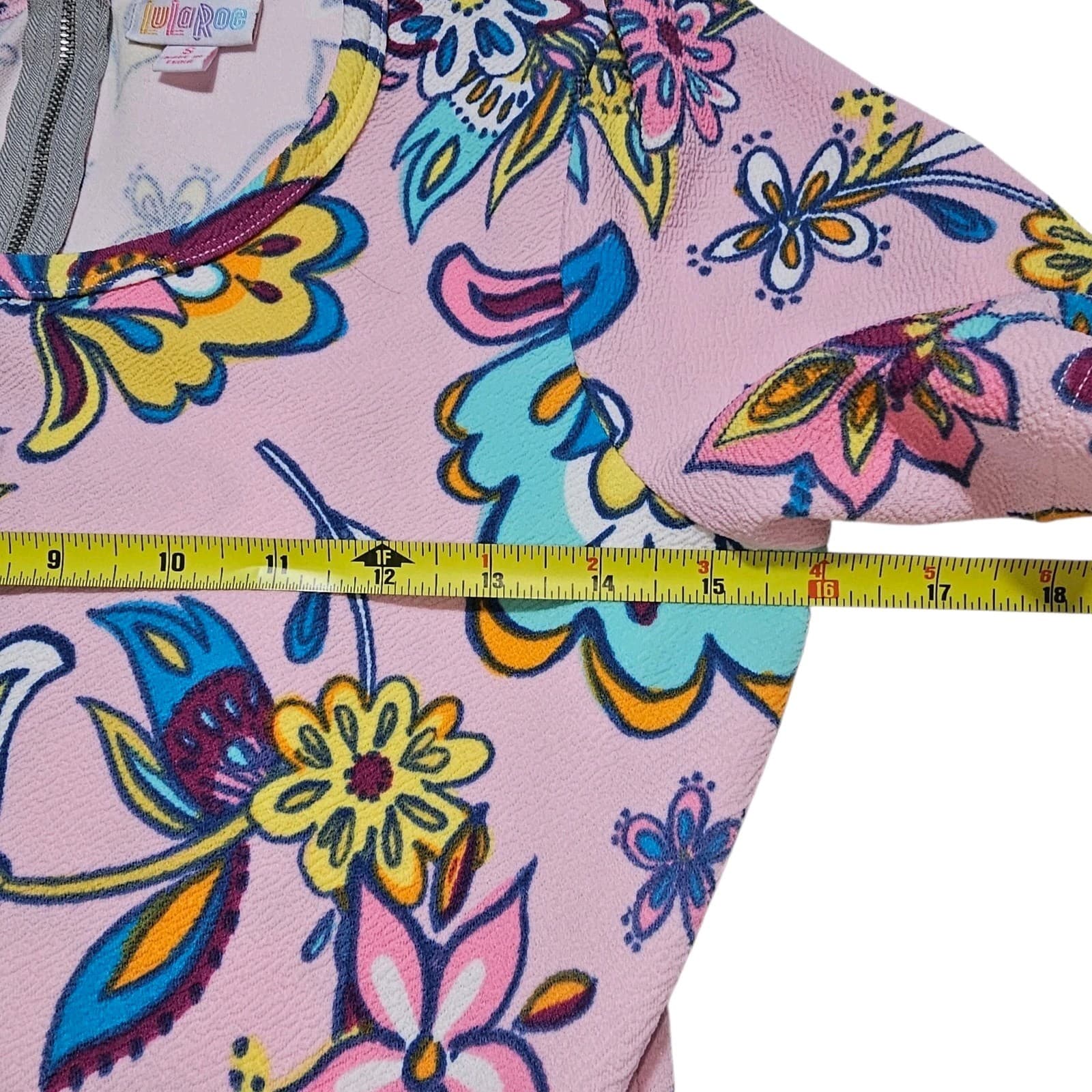 LuLaRoe Amelia Dress Size Small Multi Color Floral Polka Dot - Thumbnail 11