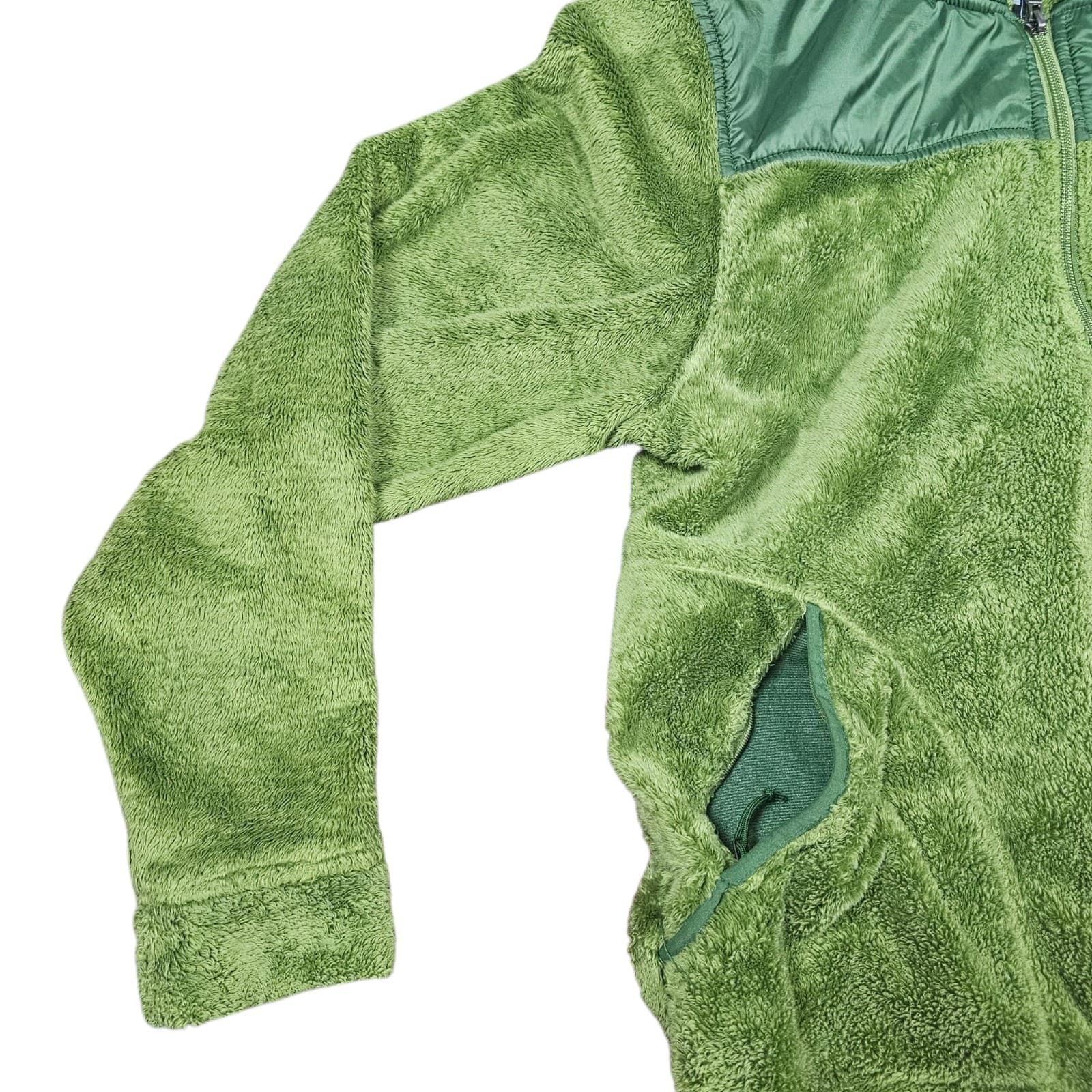 North Face Woman Large Green Fleece Jacket - Thumbnail 7