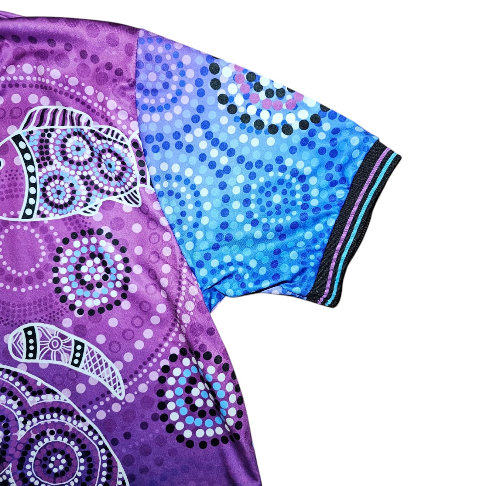 Gwiyaala Art Colorful Large Aboriginal Art Themed Shirt - Thumbnail 13