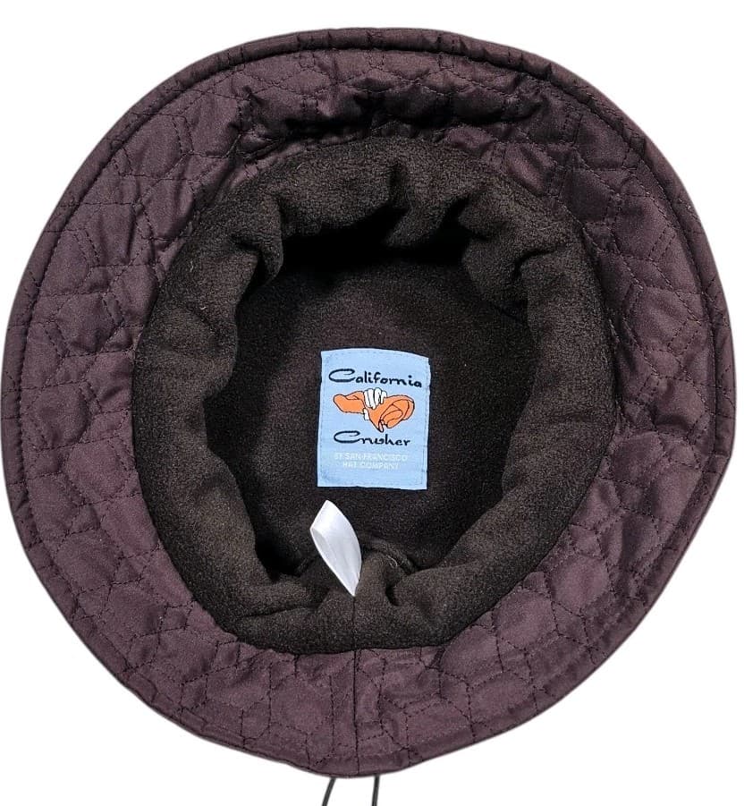 California Crusher By San Francisco Hat Company Quilted Bucket Hat Fleece Lined - Thumbnail 2